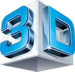 Símbolo 3D Copy 3D girando